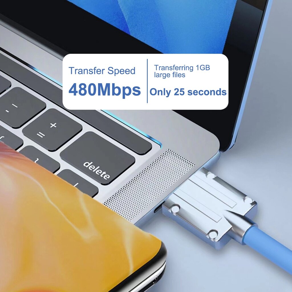 Twitch 120W 6A sạc nhanh loại USB C Cáp Silicone lỏng cáp Micro USB sạc nhanh USB-C các loại cáp sạc 1m/1.5m/2M màu xanh cam