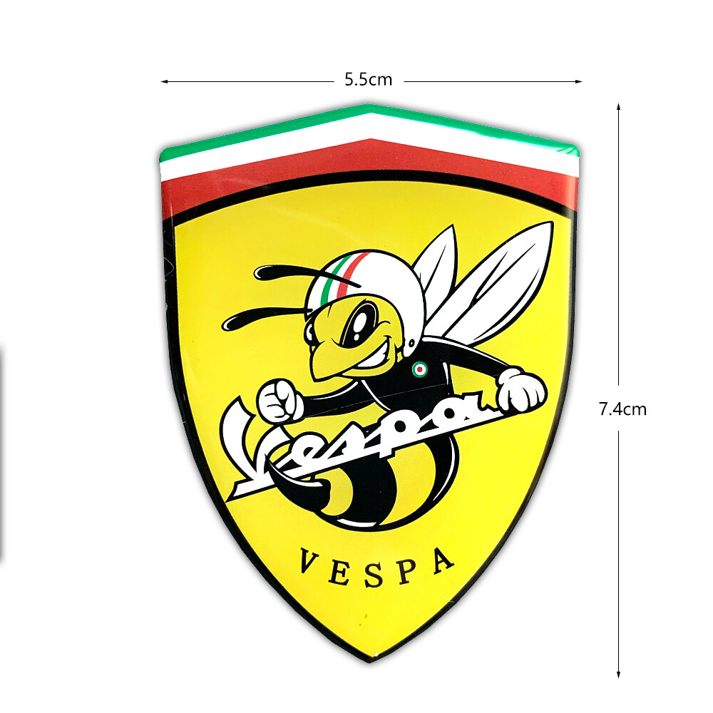 Vespa 3D Resin Motorcycle Decal Italian Flag Frame Sticker Box for Piaggio Yamaha Vespa Decal Motorcycle Accessories