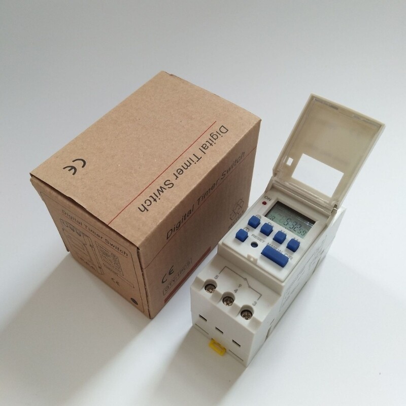 THC15A Công Tắc Hẹn Giờ Kỹ Thuật Số Lập Trình Hàng Tuần Hàng Ngày Rơ Le Công Tắc Thời Gian Gắn Ray Din LCD DC48V/12V/24V/110V/220V