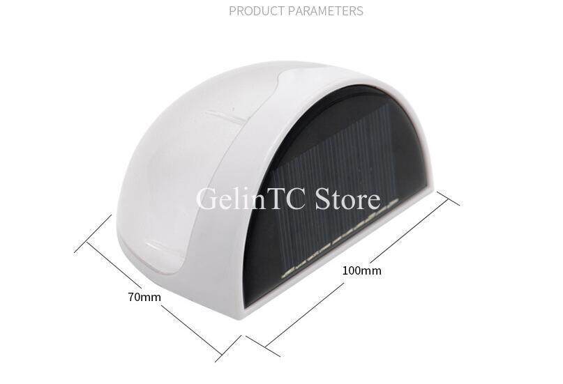 GelinTC Store 1 cái Năng Lượng Mặt Trời Ngoài Trời Chống Thấm Nước Nhẹ Hình Bán Nguyệt Đèn Tường