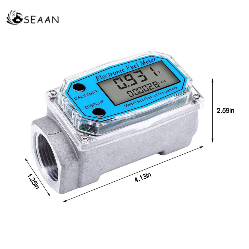 Kỹ thuật số nhiên liệu đồng hồ đo lưu lượng xe xăng Đồng hồ đo lưu lượng nước Bộ đếm mét nhiên liệu cảm biến lưu lượng chỉ số điều khiển