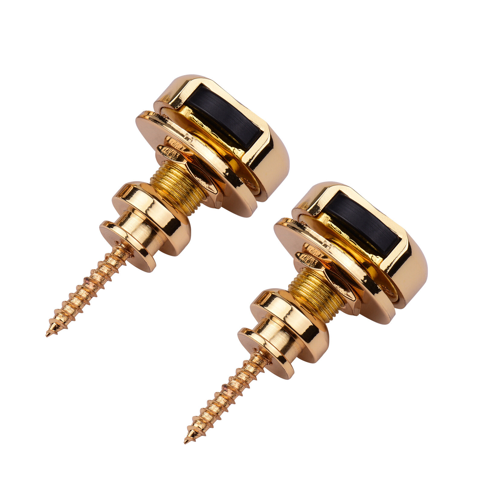 Muslady- 2 Cái Guitar Dây Đeo Khóa Kim Loại Bảo Mật Phát Hành Nhanh Dây Đeo Nút Giữ Bạc Cho Guitar Điện Bass