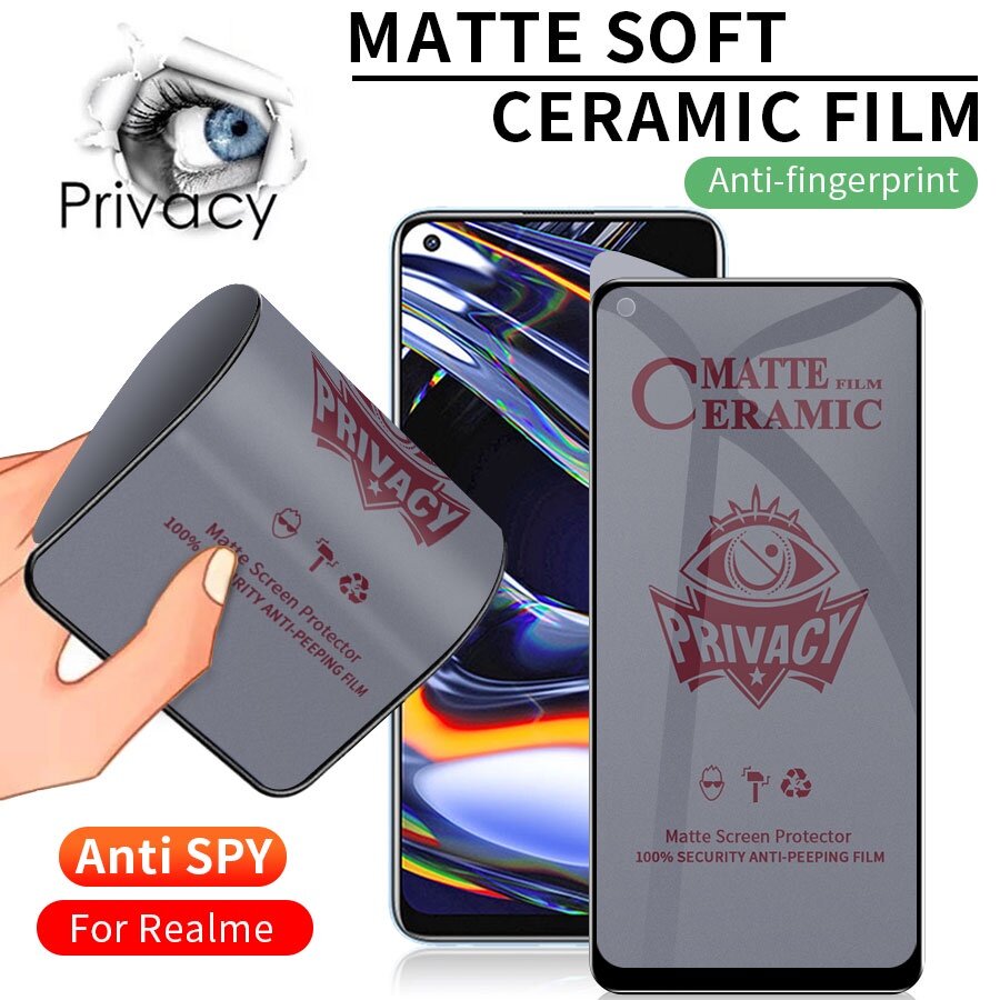 (AG)kính cường lực chống nhìn trộm full màn dành chống bám vân tay dẻo Cho Realme 3 5 6 8 7 9 10 Pro 5i 6i 8i 9i 7i C17 V5 C20 C20A C21 C21Y C25Y C25 C25s C11 C31 XT C2 C3 C11 C12 C15 C30 C30S C35 C33 C55 Narzo 50 50i 50a 30a 20