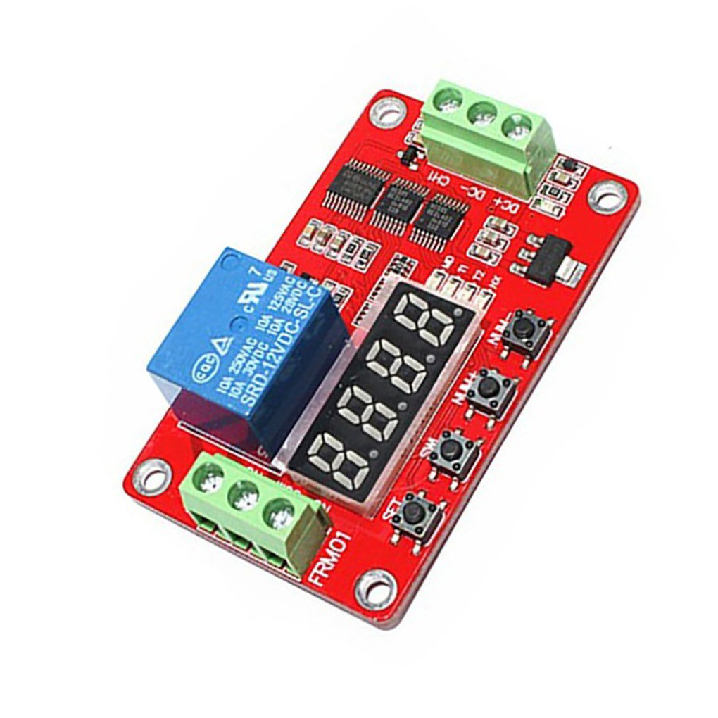 Multiple Output Cycle Timer 1ช่องรีเลย์โมดูลบอร์ด Multifunctional Loop Cycle Timer Self-Locking ...