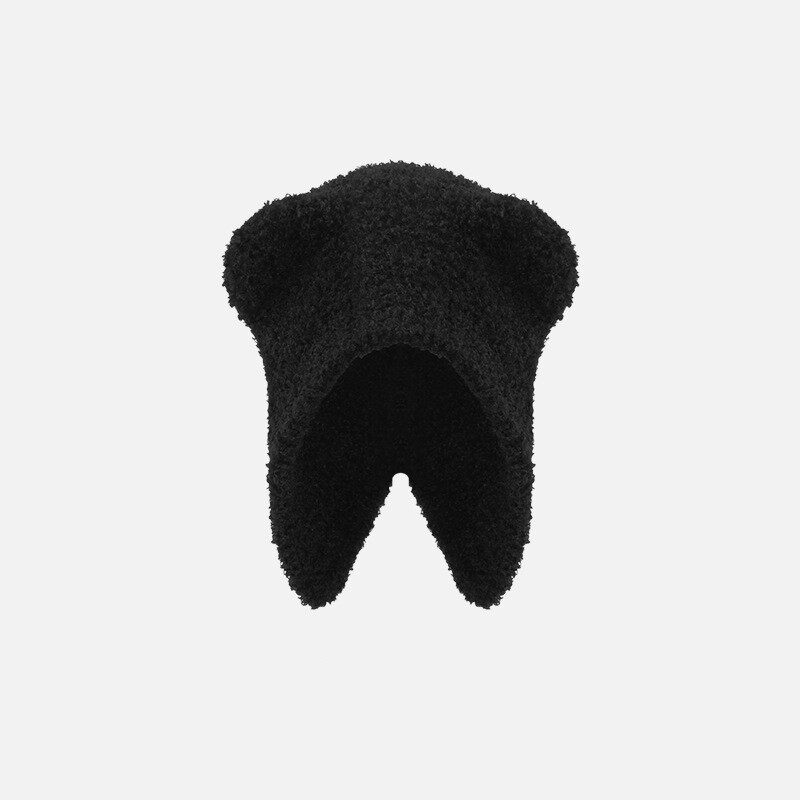 【Muswannas】Teddy Bear Ear Hat Female Winter Japanese Style Versatile