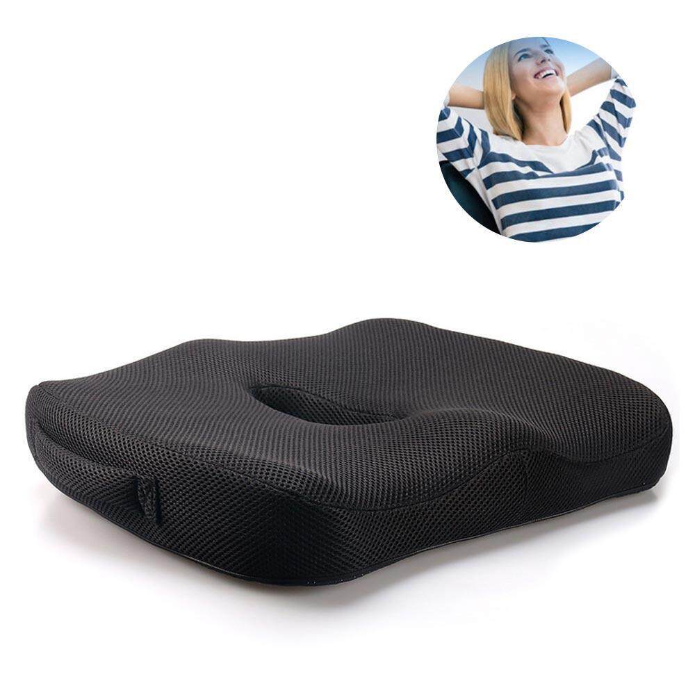 Leegoal Seat Cushion Comfort Memory Foam Chair Cushion Non-Slip Orthopedic Coccyx Cushion For Home Office Wheelchair Car Airplane Seat By Leegoal