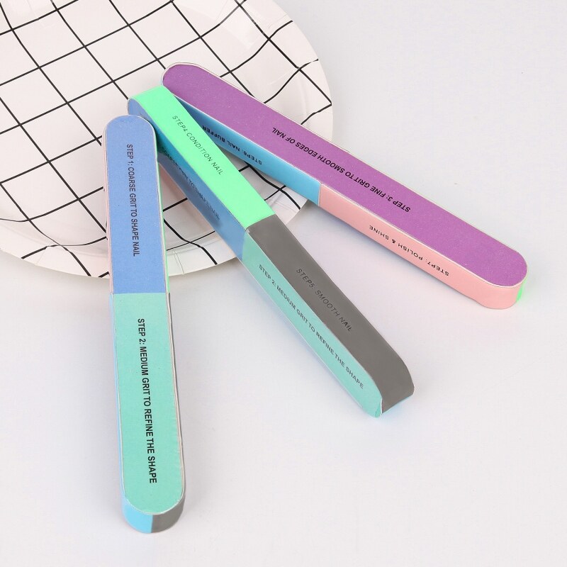 1PCS Six-sided Polishing File Nail Tool Creative Printing Nail File Sanding Professional Nail File