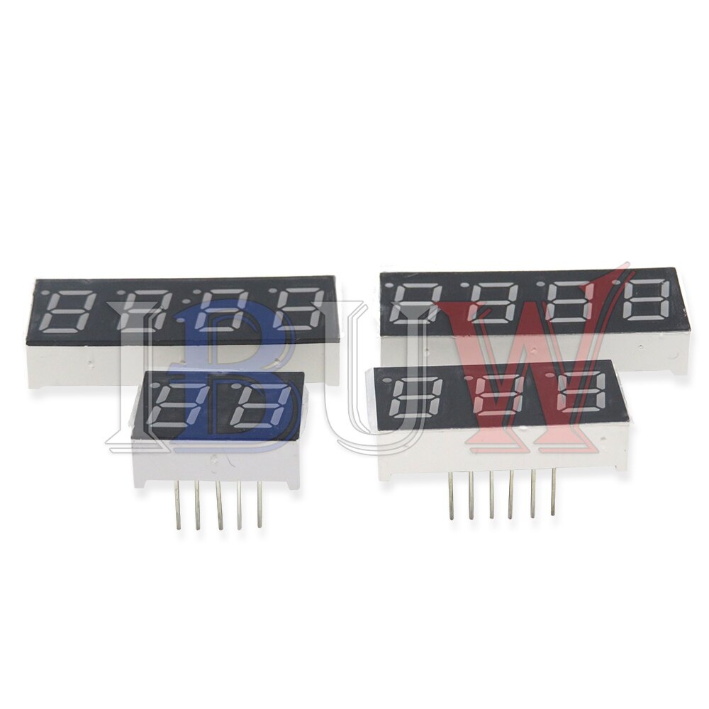 5PCS 0.36inch LED display 7 Segment 1 Bit/2 Bit/3 Bit/4 Bit Digit Tube Red Common Cathode / Anode Digital 0.36 inch led