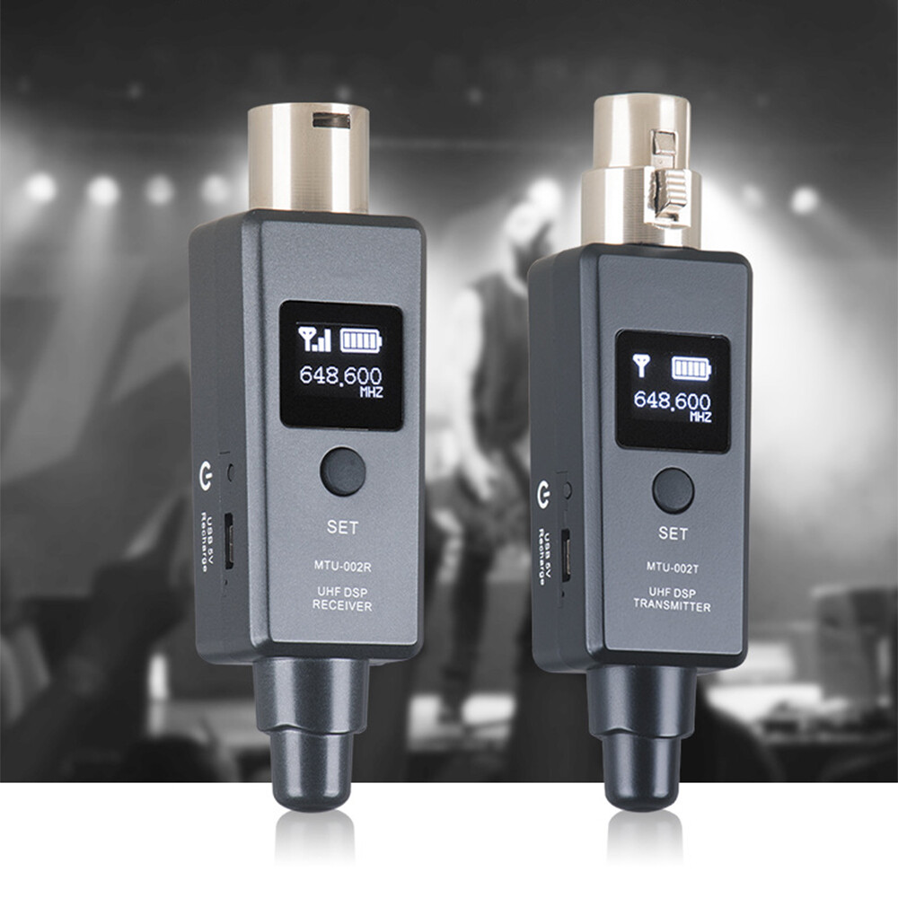 1 Cặp Micro Hệ Thống Không Dây Micro Hệ Thống Phát Không Dây Micro Bộ Phát & Thu DSP UHF Mic/Line Hai Chế Độ Cho Micro Động/Điện Dung