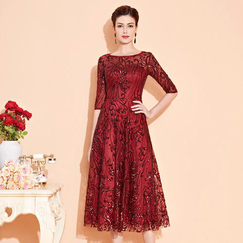 Mrs. Kuo summer dress wedding mother dress dress noble temperament mother-in-law wedding celebration mother-in-law wedding dress