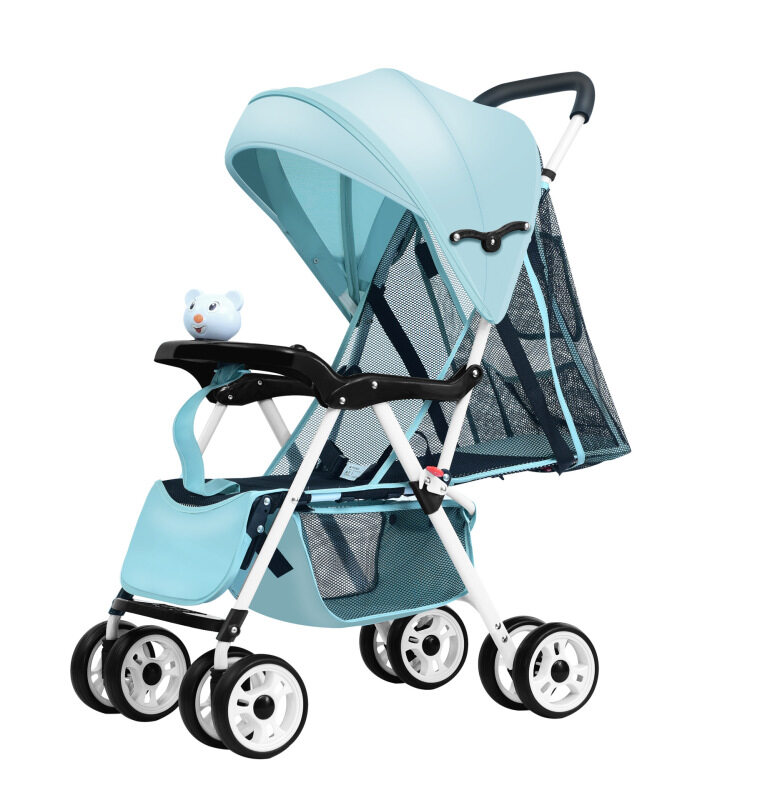 Laugh Ha Ha Summer Lightweight Foldable Eight-Wheel Four Seasons Net Baby Stroller Baby Can Sit Armchair Cool Chair Umbrella Car Singapore