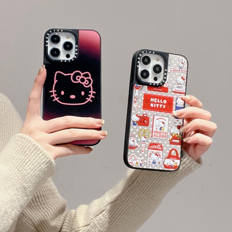 Casetify x Hello Kitty Ốp gương cho iPhone 15 Pro Max / iPhone 14 Pro Max / iPhone 13 Pro Max / iPhone 12 Pro Max / iPhone 11 vỏ điện thoại Vỏ bảo vệ
