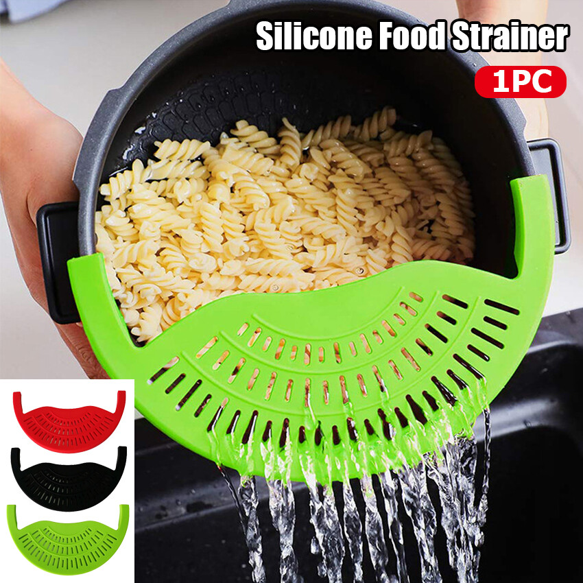 Giá Lọc Nhà Bếp, Silicone Lọc Thực Phẩm Không Cần Tay, Nồi Bếp Lọc Cho Thịt Bò, Mì Ống, Mì Spaghetti Và Tất Cả Các Loại Nồi