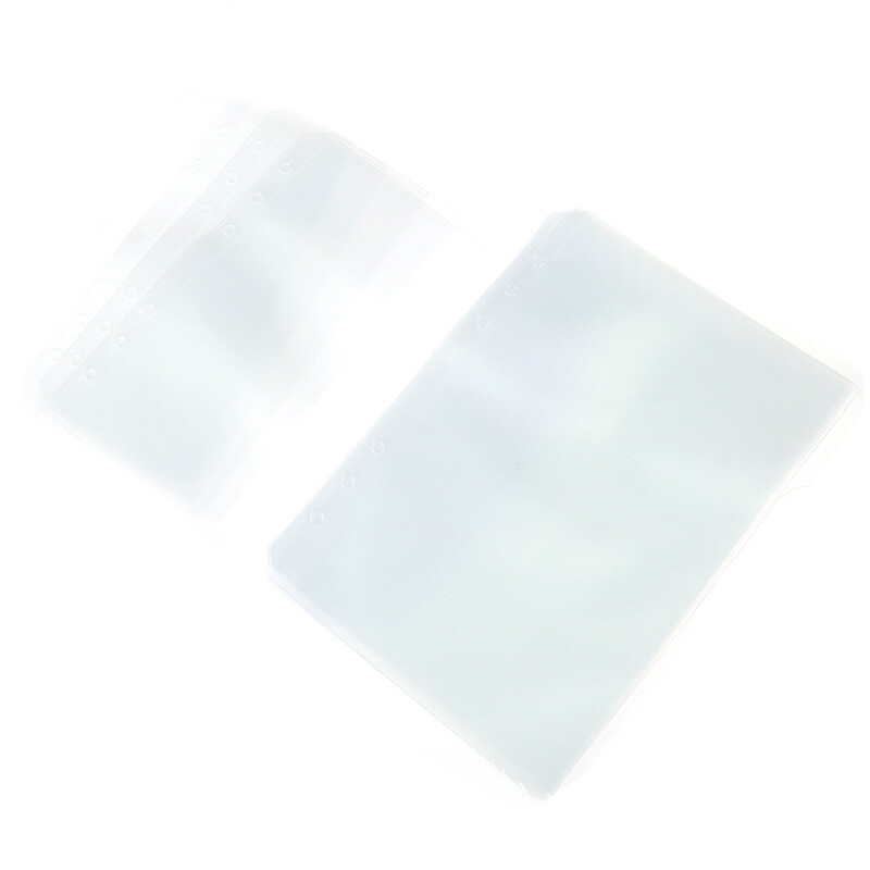 Behoo 1PCS Binder Pockets A5 A6 A7 Binder Folders for Notebook Binder Transparent