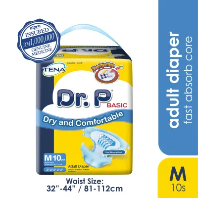 Alpro Pharmacy Dr. P Basic Adult Diaper (Size M) - 10s