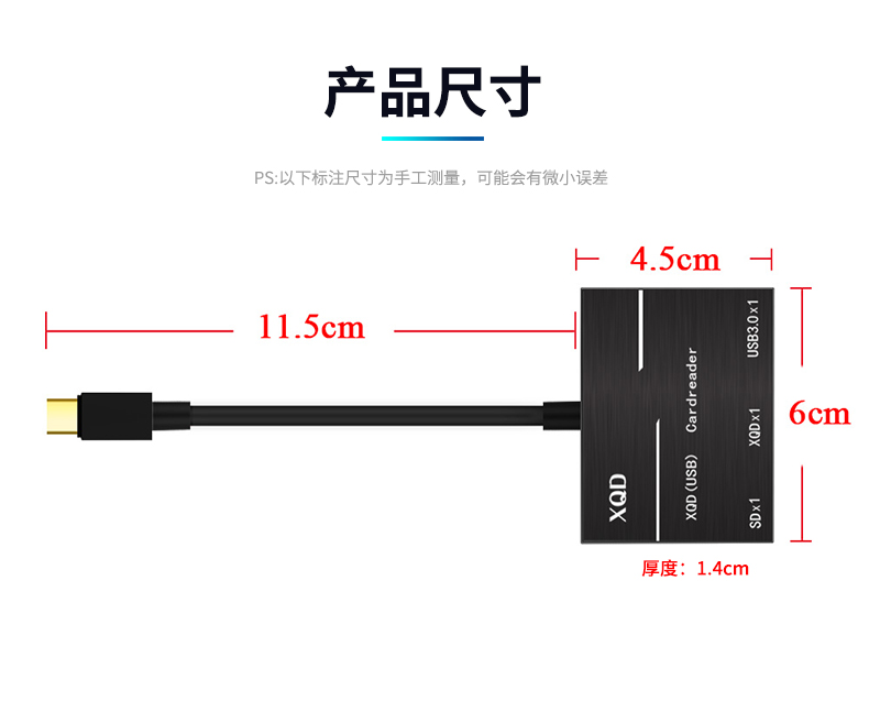 Type-C sang thẻ XQD thẻ SD Đầu đọc tốc độ cao usb3.0hub tương thích tốc độ cao USB3.0/2.0
