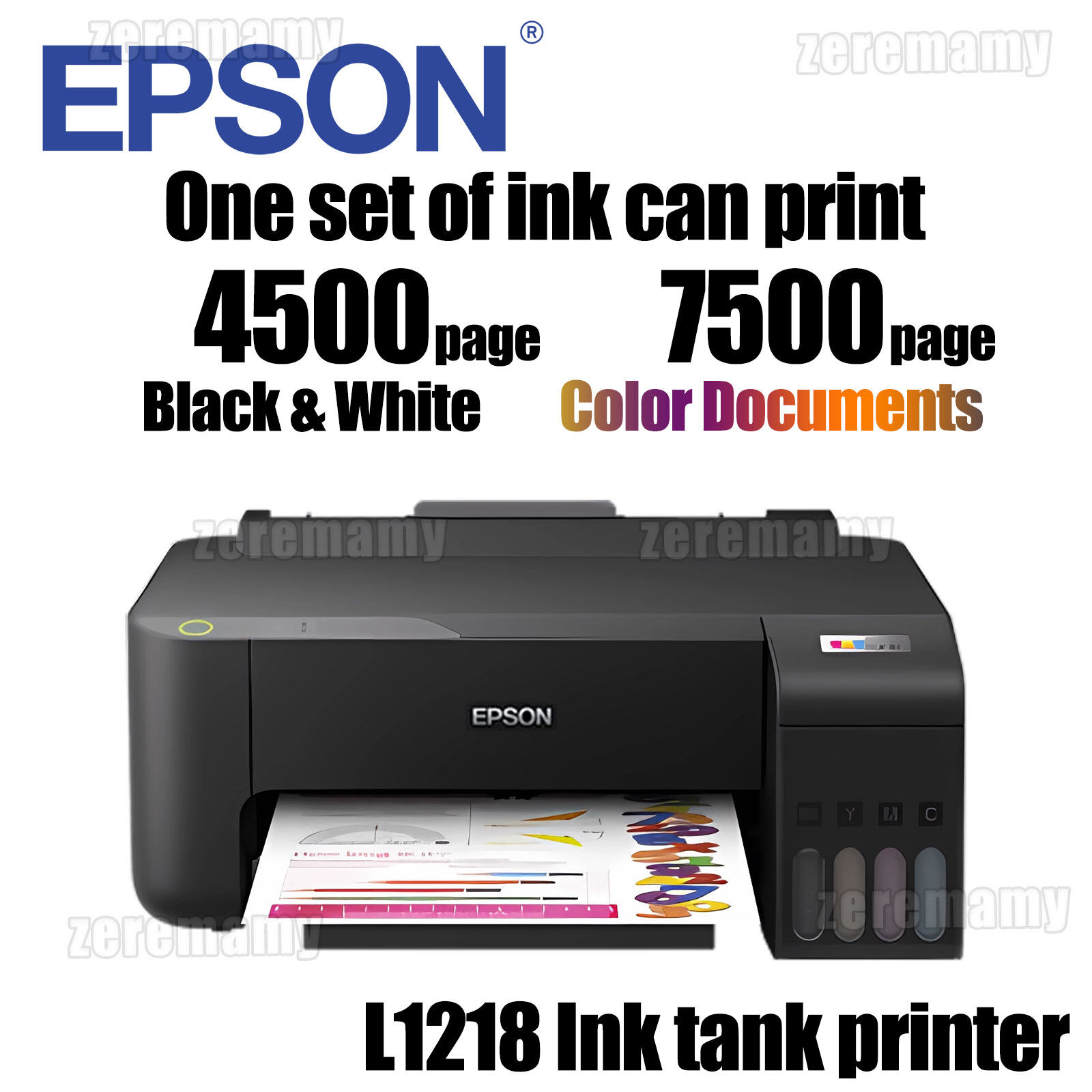 EPSON Epson L1218 color printer Ink tank printer(Ink not included) | Lazada