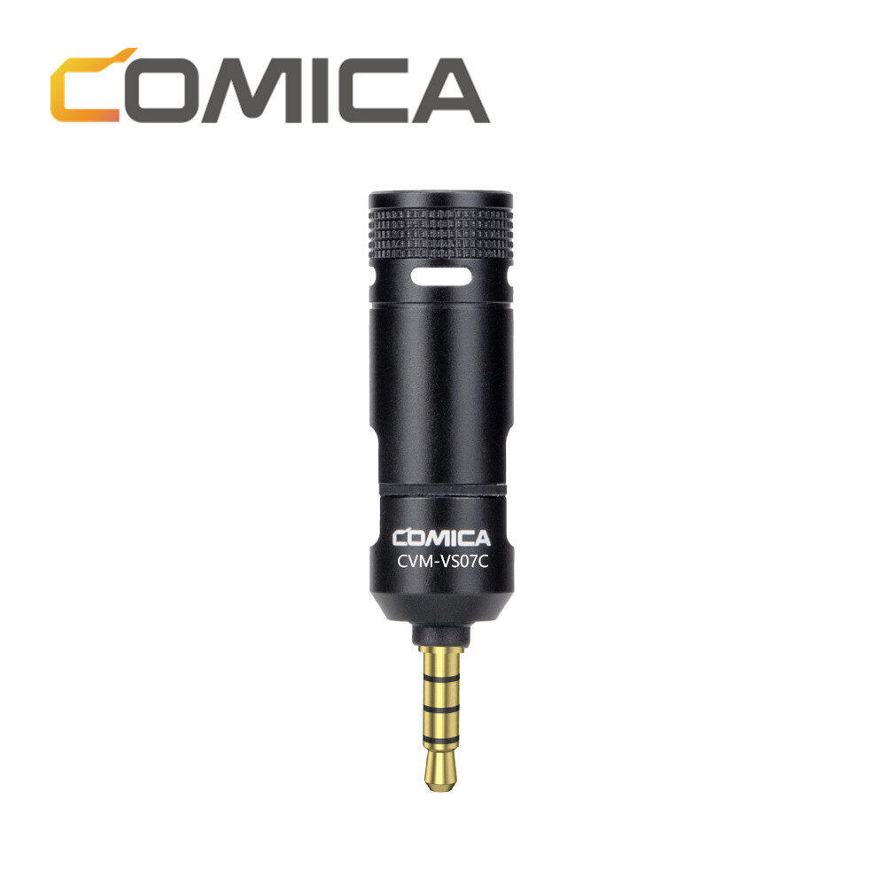 Comica CVM-VS07 Mini Microphone micrô điện dung cho ghi âm Mini Microphone cho điện thoại vlog cho điện thoại thông minh, máy tính bảng, máy ảnh, GoPro 7/8, máy tính xách tay và hệ thống Micro không dây