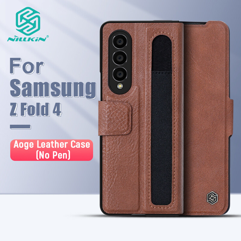 Nillkin Ốp Đứng Da PU Cho Samsung Galaxy Z Fold4 /  Z Fold 4 Ốp Điện Thoại Cho Samsung Galaxy Z Fold4 Ốp Lưng 3 Trong 1 Có Khe Cắm Bút Ốp PU + PC Phong Cách Doanh Nhân Đơn Giản