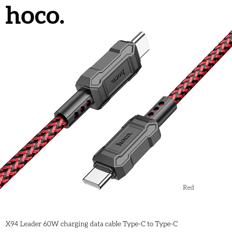 Hoco Original X94 Type-C to Type- C Cable 3A 60W Fast Charging Cable USB Type C for Samsung S10 Xiaomi Mobile Phone USB PD Charger Type-C Cable