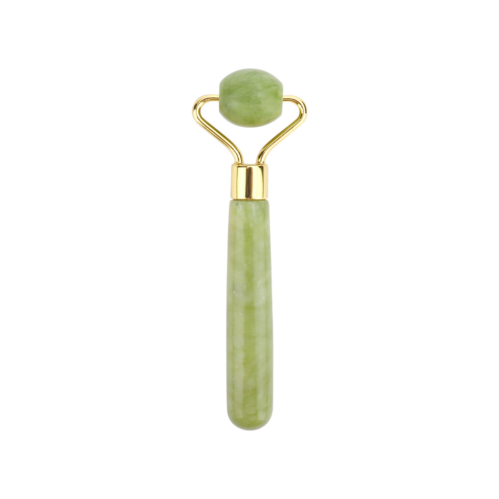 Facial Massage Jade Roller Natural Xiuyu Jade Double Heads Jade Stone Face Lift Slimming Massage Roller Neck Thin Skin Care Tools