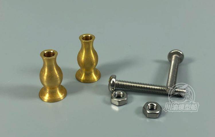 ：》 cyg025 1/700 1/350 scale battleship model display copper column pedestal brass supports 2set