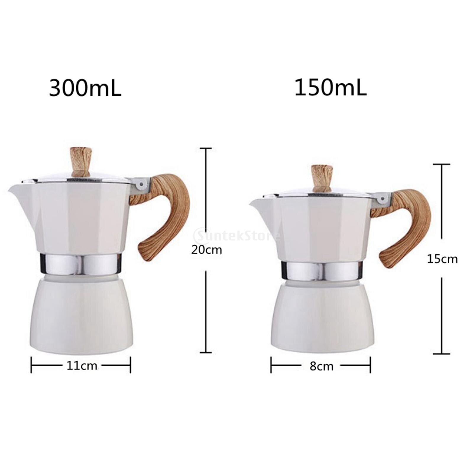 Coffee Moka Maker Italian Moka Espresso Cafe Percolator Pot Stovetop Coffee Maker Stove Top Turkish Percolator Presser Stainless