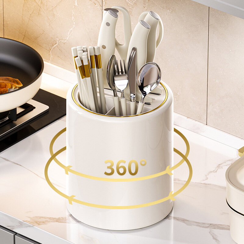 Countertop đa chức năng đũa đèn tuýp sang trọng hộp lưu trữ cống dao nhà bếp chủ nhà bếp quay Dao Chủ kệ