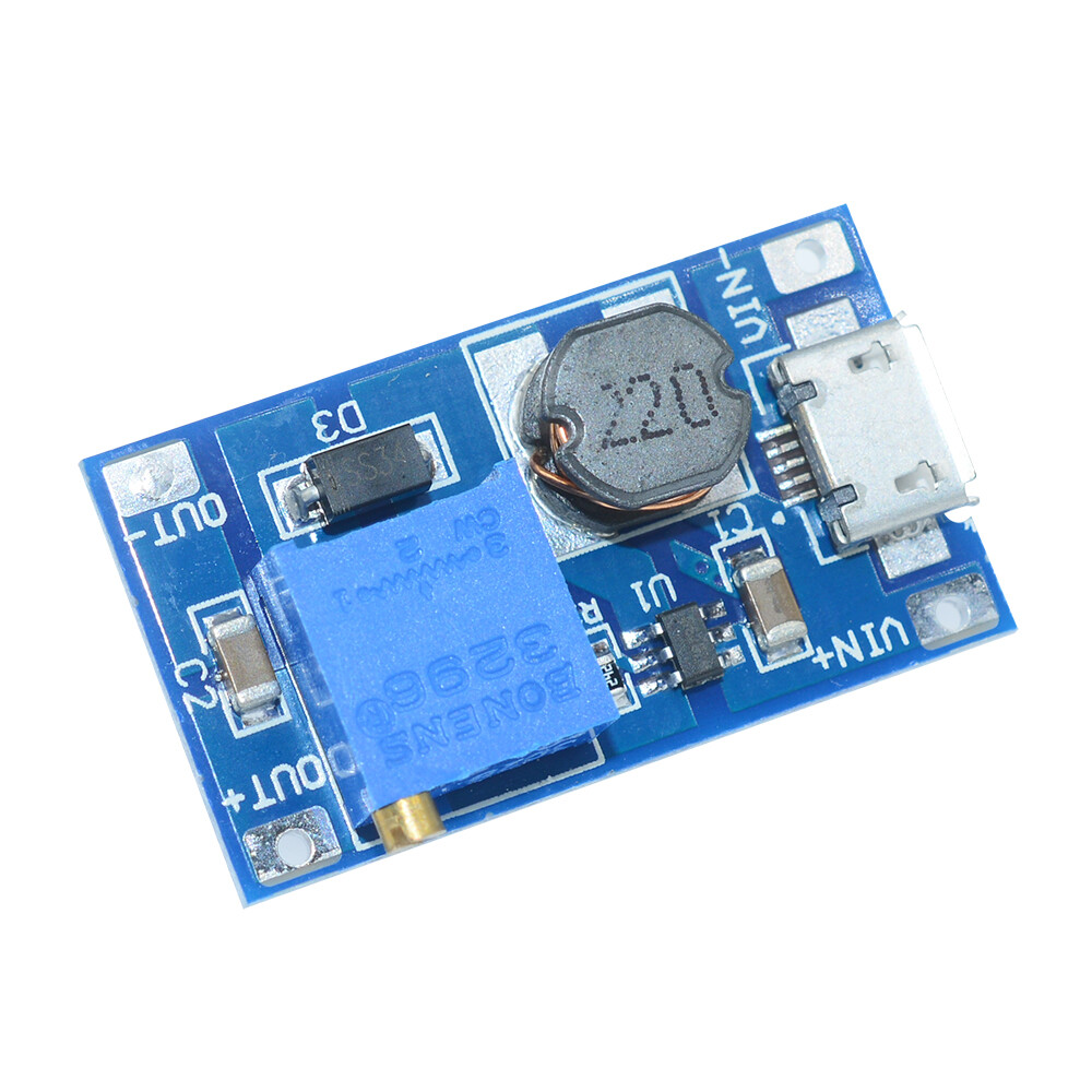 Shockley 2A boost board boost module with MICRO USB 2V-24V to 5V 9V 12V 28V MT3608 DC-DC adjustable boost module