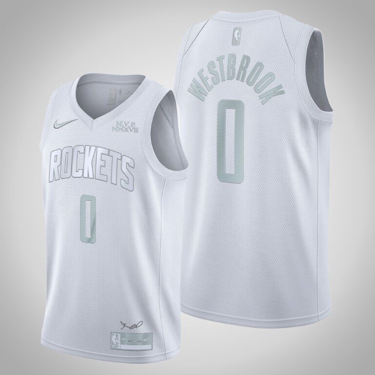 russell westbrook white jersey