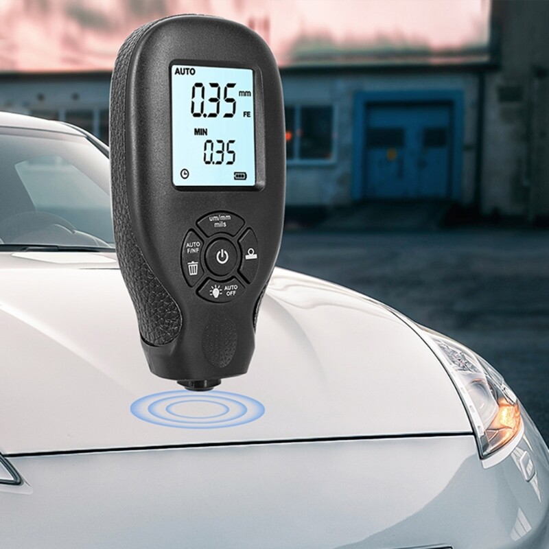Paint Coating Thickness Gauge Digital Mil Thickness Meter with Backlight LCD Display Compatible with Car Automotive