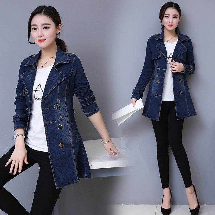 long jean coat for ladies