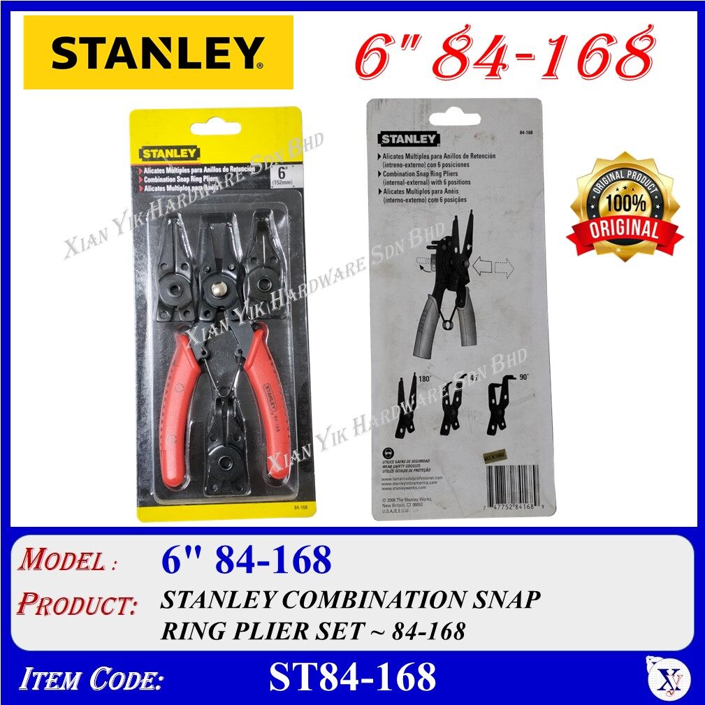 ST84168 (6" 84168) STANLEY COMBINATION SNAP RING PLIER SET Lazada