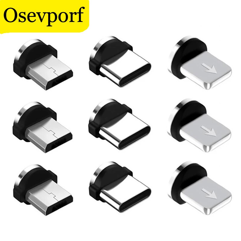 5PCS Magnetic Suction Adapter Mobile Phone Micro USB Type C Dust Plugs Magnetic Tips For Charger Connector
