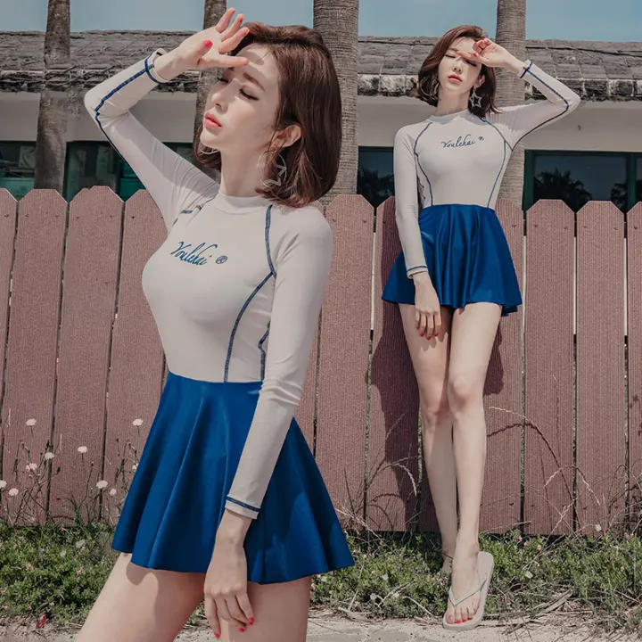 one piece swimsuit with skirt bottom