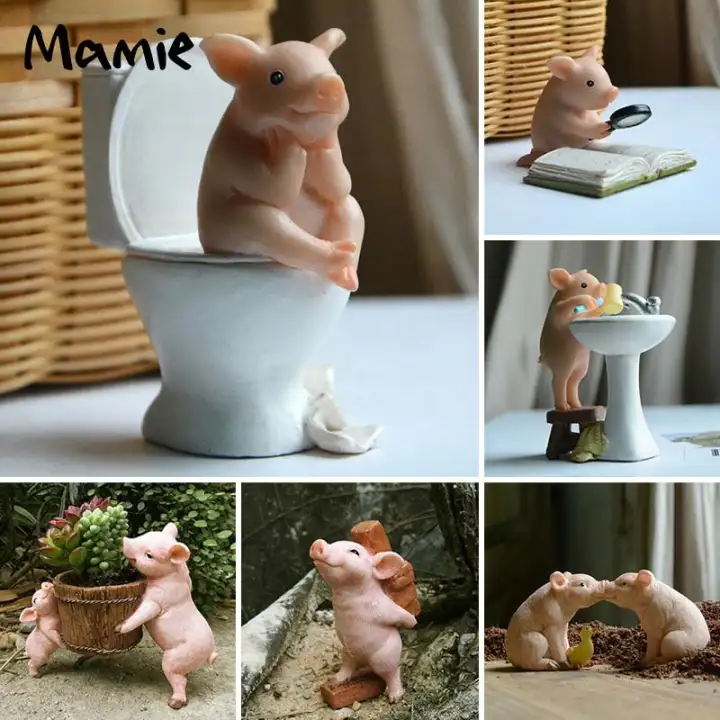 Mamie Pig Figure Toys Desktop Decoration Home Decor Garden