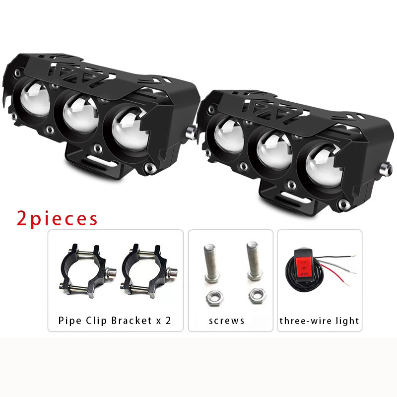 Led motorcycle headlight 6000k 3000k led work light fog light for motorcycle motorcycle atv car truck 12v 24v