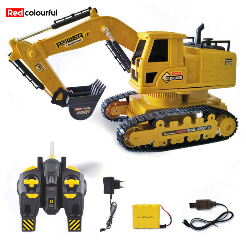 Redcolourful Remote Control Excavator Toy 10channel Charging