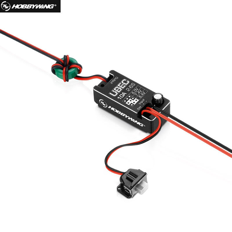 Hobbywing New Waterproof UBEC 10A Voltage Regulator Module 2-6S 6 / 7.4 / 8.4V 10A Adjustable Metal Shell BEC For RC Car Parts