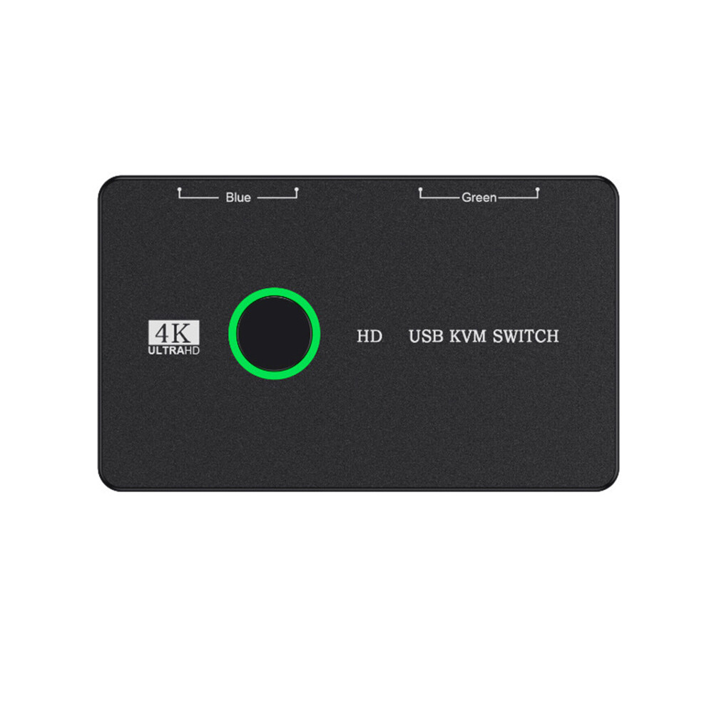 KVM Switcher Display KVM Hub Adapter Equipment USB KVM Selector for 2 PC Sharing