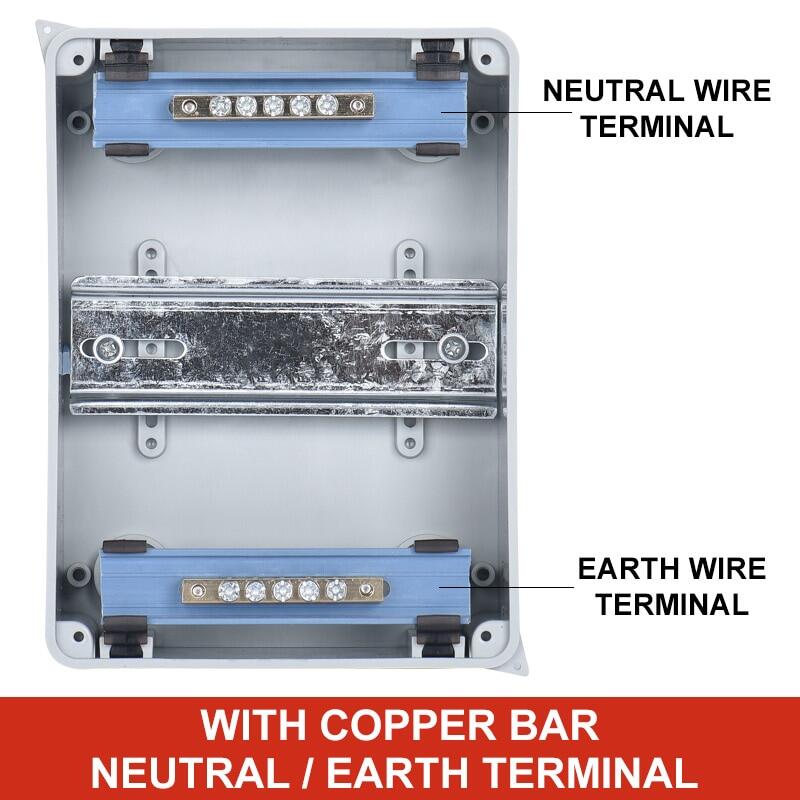 Hộp Phân Phối Điện Bằng Nhựa 5 8 12 15 18 24 Cách Hộp Ngắt Mạch Bảng Mạch Dây Nối MCB Chống Nước IP65 Ngoài Trời