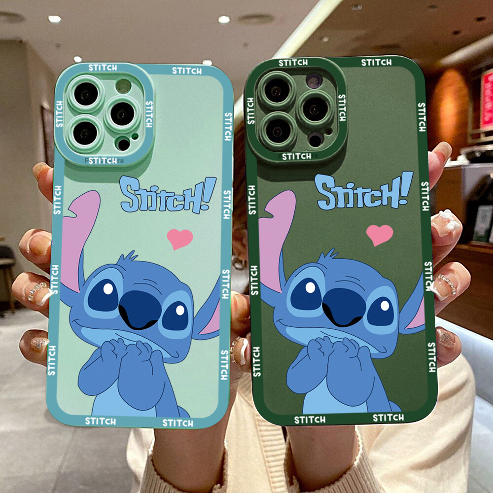 Jizetin Phone Case Casing For Redmi Note 11 Note 11 Pro Note 11 Pro 5G Note 11S Note 10 Note 10 5G Note 10 Pro Note 10S Case For Girls Boys Cute Cartoon Stitch Soft Rubber Casing Full Cover Camera Protection Design Shockproof Case
