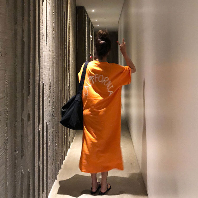 Hàn Quốc Taishengniao thời trang mới dài hơn đầu gối pyjama cho phụ nữ lỏng lẻo cộng với kích thước nhà ăn mặc pyjama cho phụ nữ bên ngoài