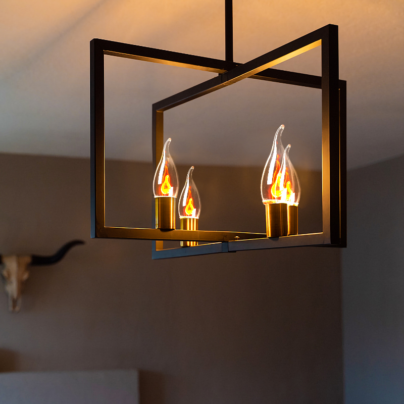 【Free Shipping】Decoration E27 E14 Led Edison Bulb Novel Candle Tip Lamp Vintage Flickering Effect Flame Fire Light