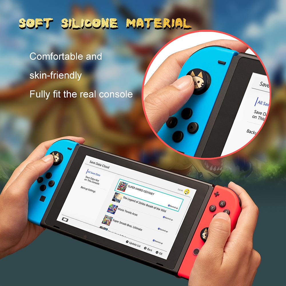 Nắp Bảo Vệ Cần Điều Khiển Cần Điều Khiển Cho Monster Hunter RISE Nintendo Switch Oled Bộ Điều Khiển Joy-Con Ốp Ngón Tay Cái NS Switch Lite