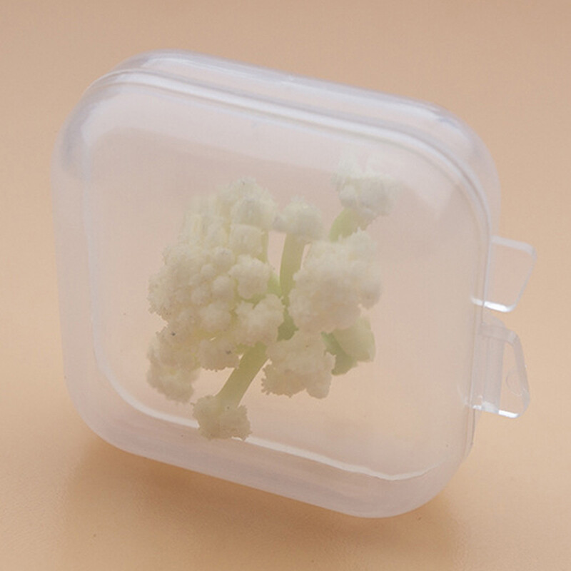 [Buytra] 10pcs Small Box Square Transparent Plastic Box Jewelry Storage Case Container