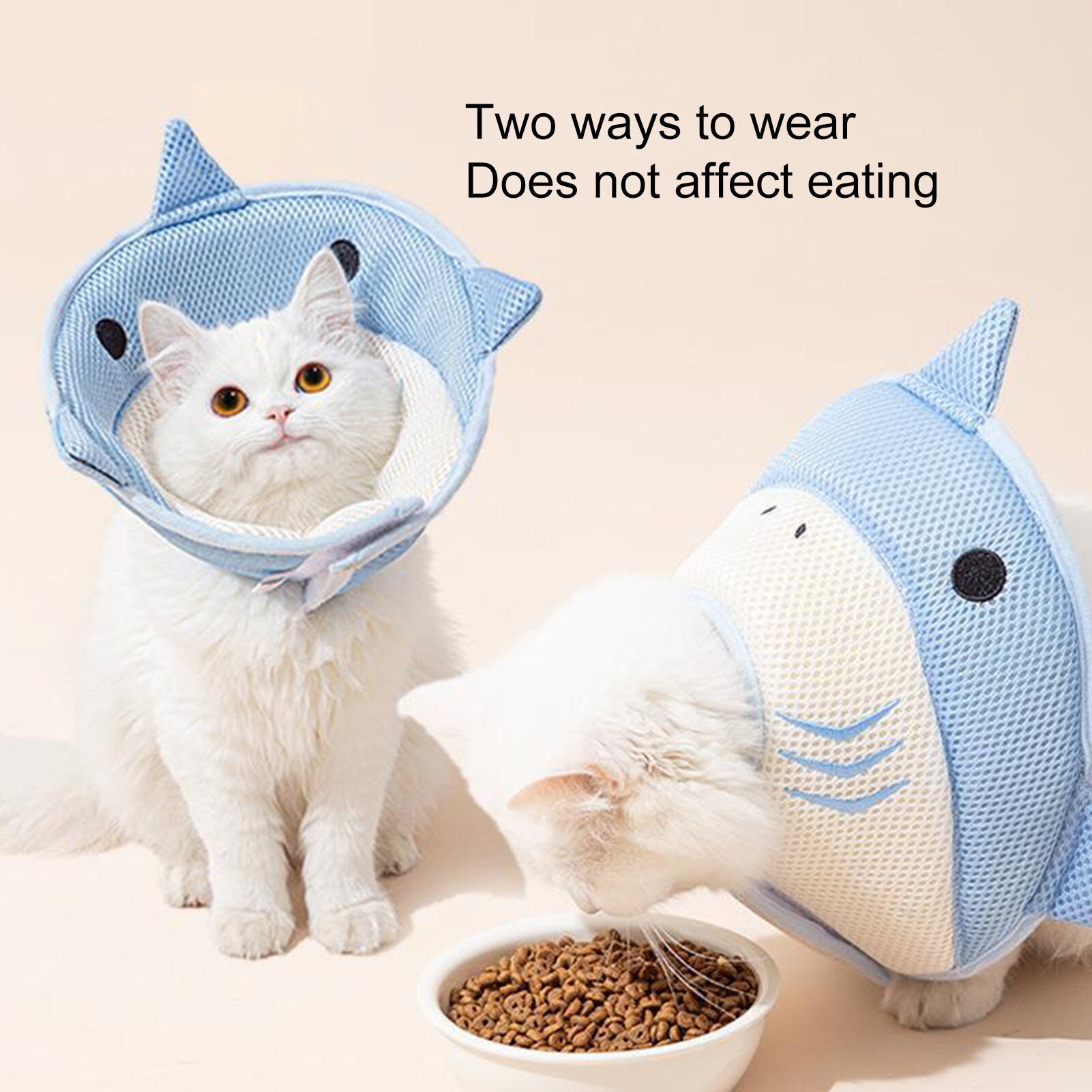 Aixuexi Cat Cone Collar Comfortable Prevents Biting Licking Adjustable Breathable Cat Collar for Post-Surgery or Injuries