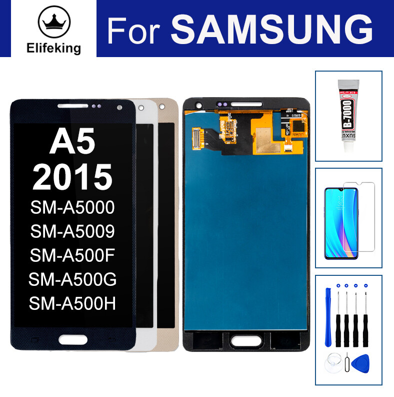 High Quality For Samsung Galaxy A5 2015 A500 LCD Display Touch Screen Digitizer Assembly Replacement Free Repair Tools+Tempered Glass