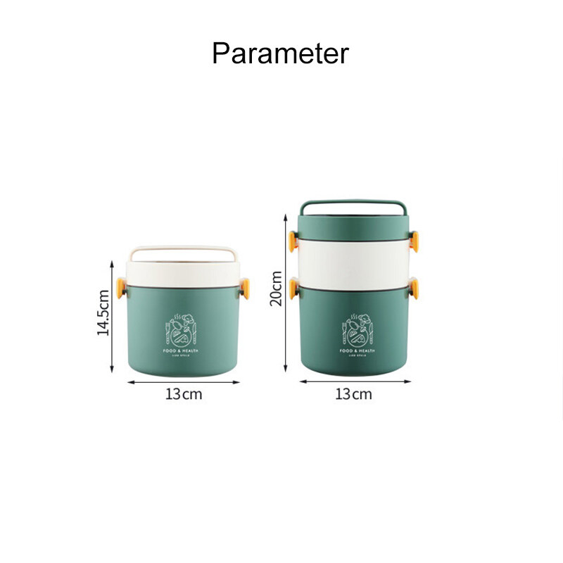 Student Lunch Box Office Lunch Box Lunch Box Bento Box Round Plastic  Microwave Multilayer Large Capacity