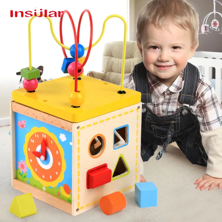 baby activity cube wooden